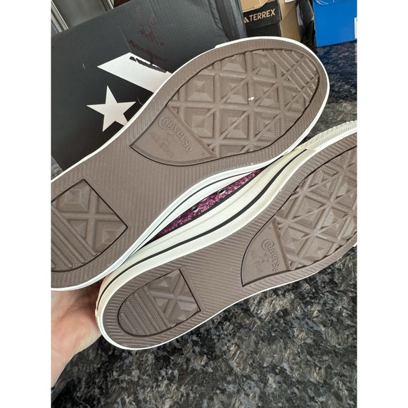 Converse Chuck Taylor All Star Hi Glitter Sneakers Women's Size 10 Orchid Abyss - Picture 9 of 9